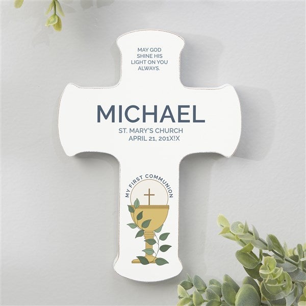 First Communion Icons Personalized Cross  - 45570