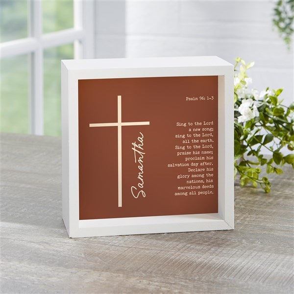 Religious Verse Personalized LED Light Shadow Box - 45595