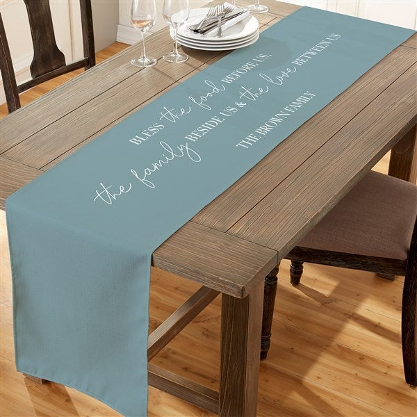 Bless the Food Before Us Personalized Table Runner - 45600
