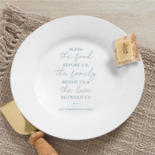 Bless the Food Before Us Personalized Round 7.5&quot; Plate - 45606