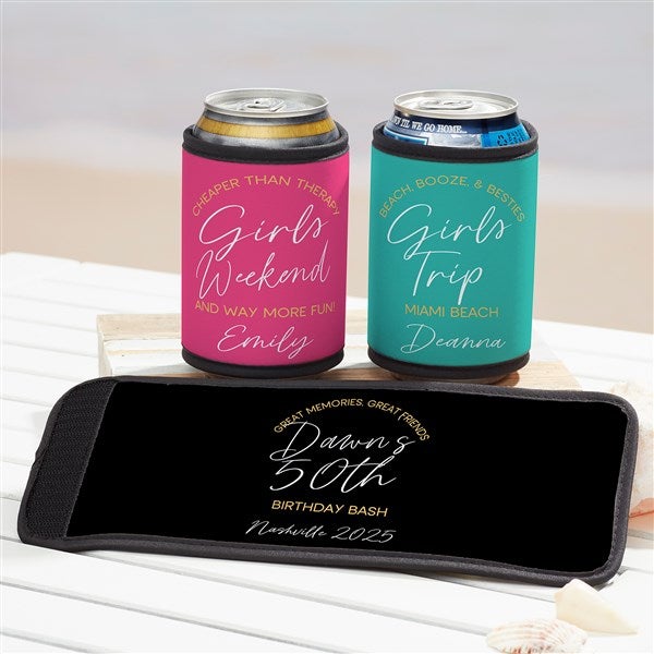 Girls Trip Personalized Beer Can & Bottle Wrap - 45618