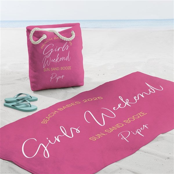 Girls Trip Personalized Beach Towel - 45620