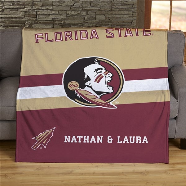 NCAA Stripe FSU Seminoles Personalized Blankets - 46007