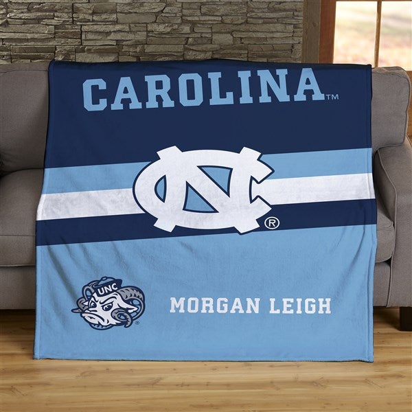 NCAA Stripe UNC Tarheels Personalized Blankets - 46026