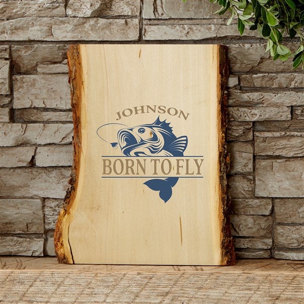 Fly Fishing Basswood Plank Sign - 46682