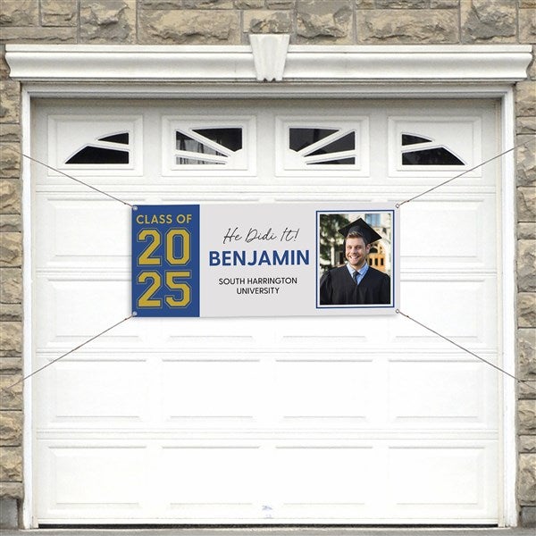 Collegiate Year Personalized Graduation Photo Banners - 46774