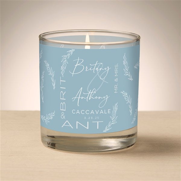 Elegant Couple Personalized 8oz Glass Candle - 47032