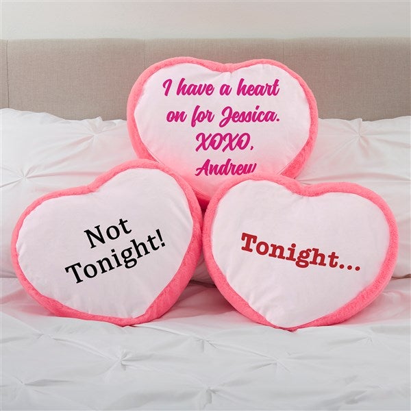 Write Your Own Flirty Message Personalized Heart Throw Pillow  - 47047