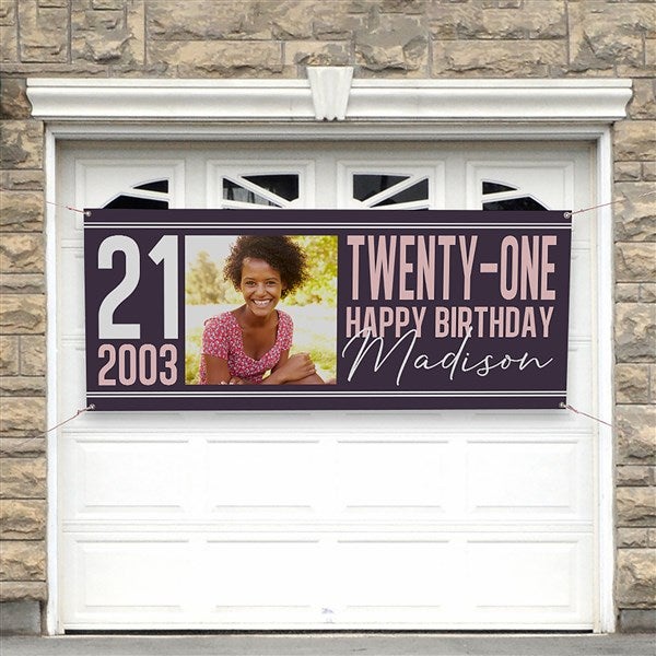 Timeless Birthday Personalized Birthday Banner - 47221