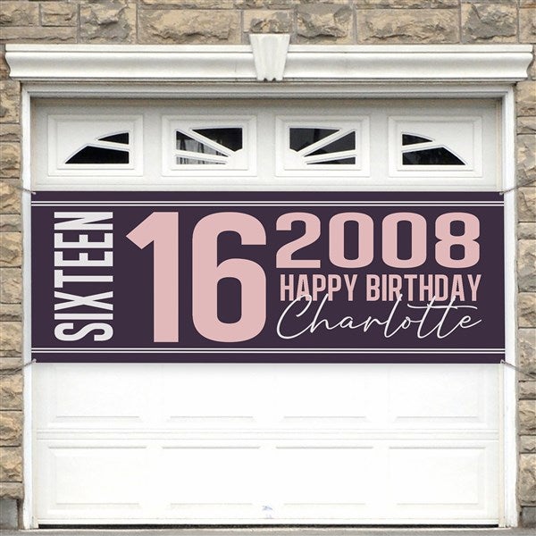 Timeless Birthday Personalized Birthday Banner - 47221