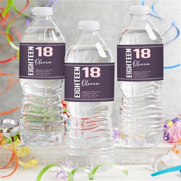 Timeless Birthday Personalized Water Bottle Labels - 47226