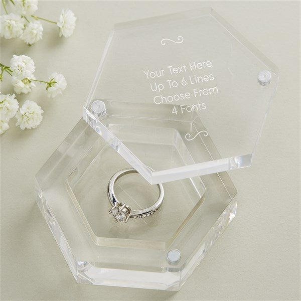 Write Your Own Personalized Acrylic Ring Box  - 47240