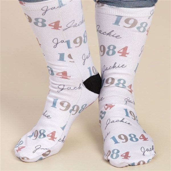 Birthday Year Personalized Adult Socks - 47259