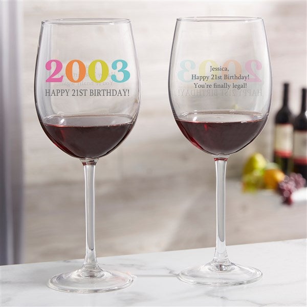 Birthday Year Personalized Wine Glass Collection - 47261