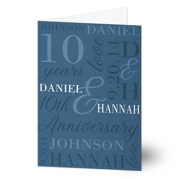 Eternal Love Personalized Anniversary Greeting Card - 47324