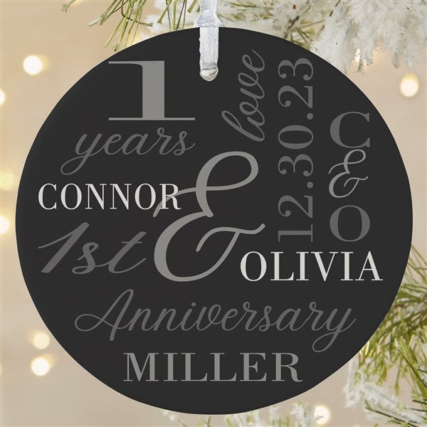 Eternal Love Personalized Anniversary Ornaments - 47332