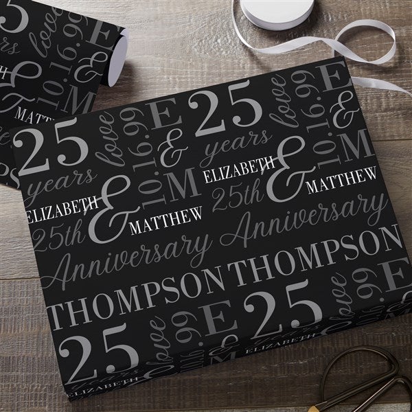Eternal Love Personalized Anniversary Wrapping Paper - 47336