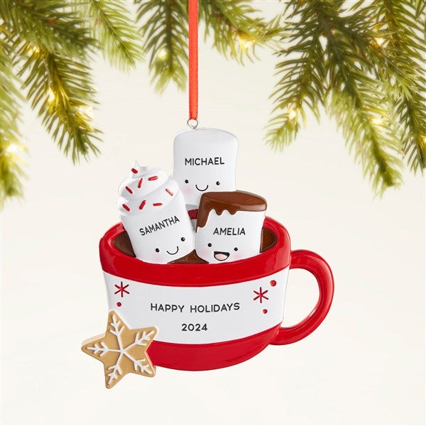 Marshmallow Family Personalized Ornament  - 47484