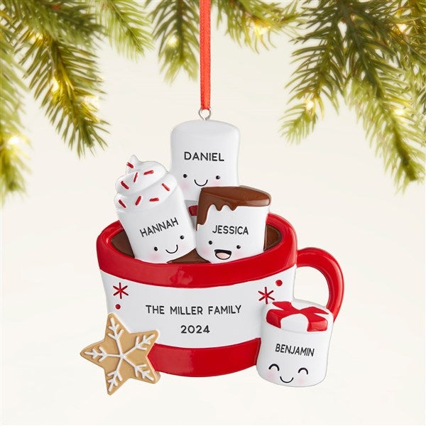 Marshmallow Family Personalized Ornament  - 47484