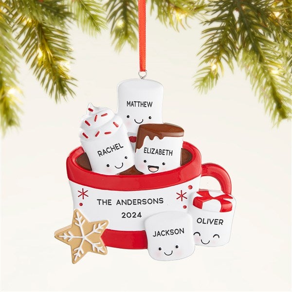 Marshmallow Family Personalized Ornament  - 47484