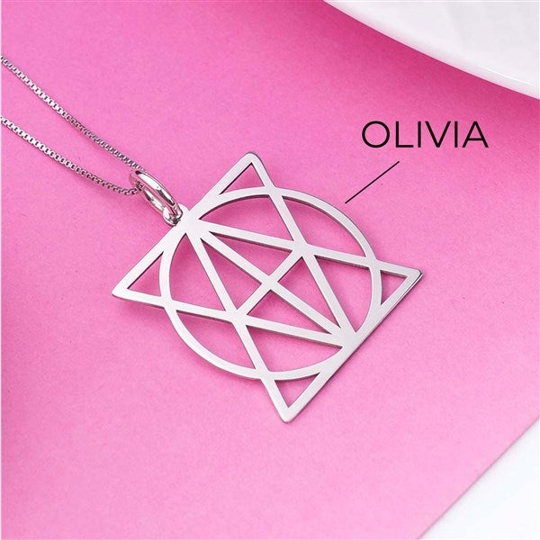 Personalized Geometrical Name Necklace  - 47516D