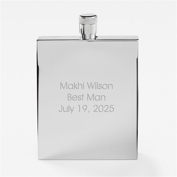 Engraved Thin Rectangle Flask   - 47732