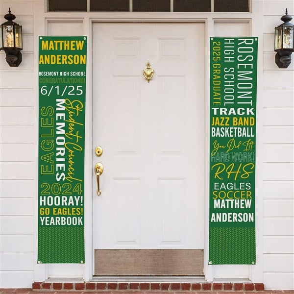 All About The Grad Personalized Door Banner Set - 47887