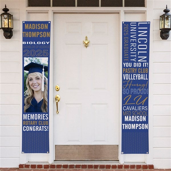 All About The Grad Personalized Graduation Photo Door Banner Set - 47888