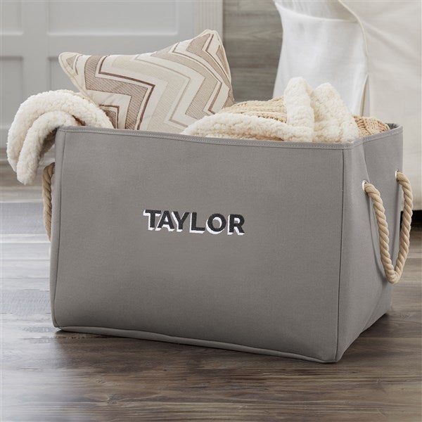 Shadow Name Personalized Embroidered Storage Tote - 47918
