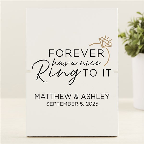 We're Engaged Personalized Story Board Plaque  - 47945