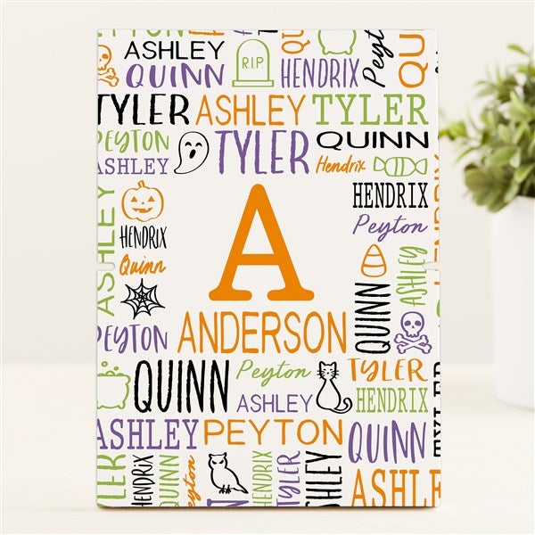 Halloween Repeating Name Personalized Story Board Plaque - 47948
