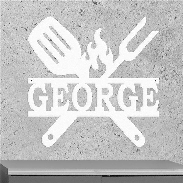 Personalized Grill Master Steel Sign - 48045D