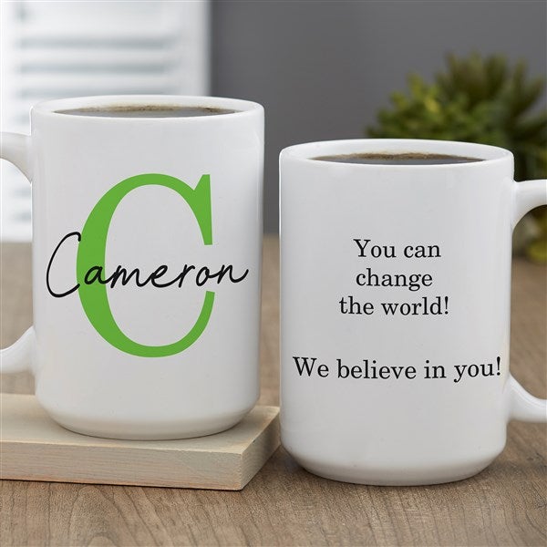 Simple Signature Personalized Coffee Mugs - 48074