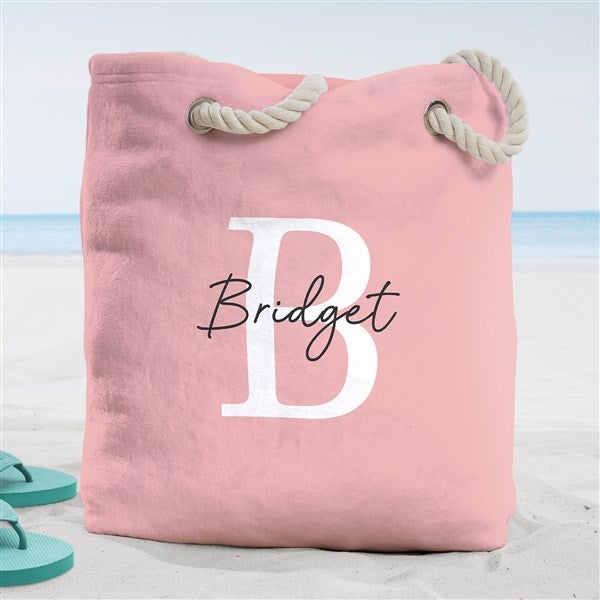 Simple Signature Personalized Terry Cloth Beach Bag - 48085