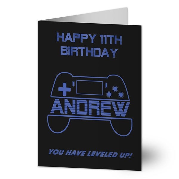 Neon Gaming Personalized Greeting Card - 48101