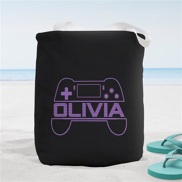 Neon Gaming Personalized Terry Cloth Beach Bag - 48103