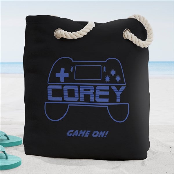 Neon Gaming Personalized Terry Cloth Beach Bag - 48103