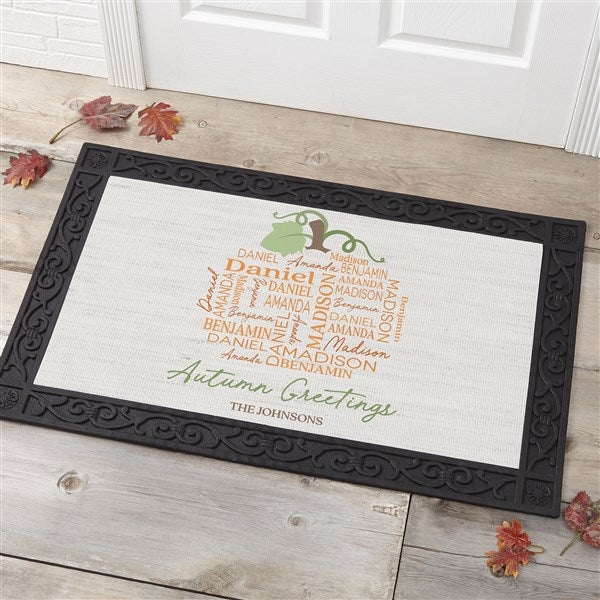 Fall Repeating Name Personalized Doormats - 48152