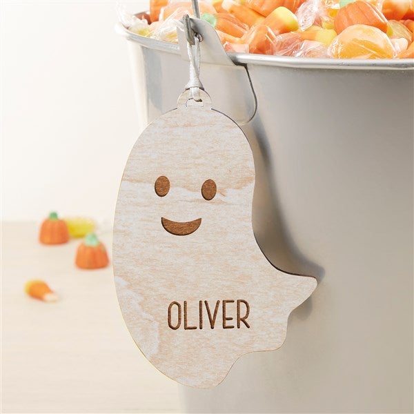 Halloween Character Personalized Wooden Basket Tags - 48155