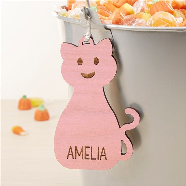 Halloween Character Personalized Wooden Basket Tags - 48155