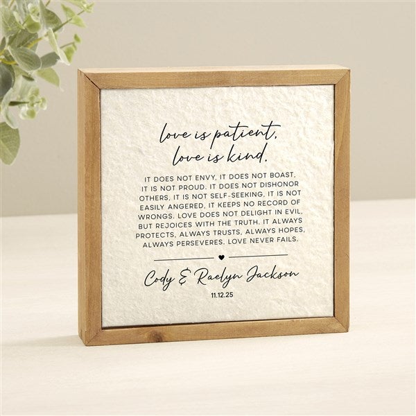 Love is Patient Personalized Pulp Paper Wall Decor - 48349