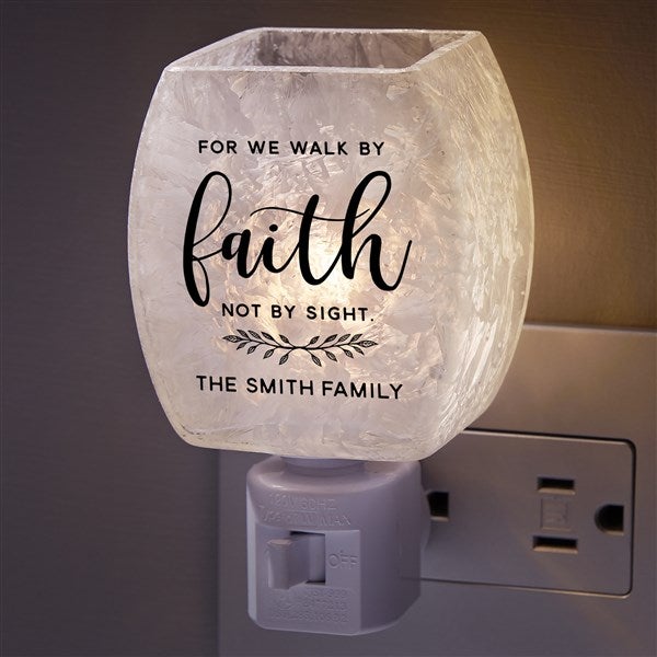 We Walk In Faith Personalized Frosted Night Light - 48370