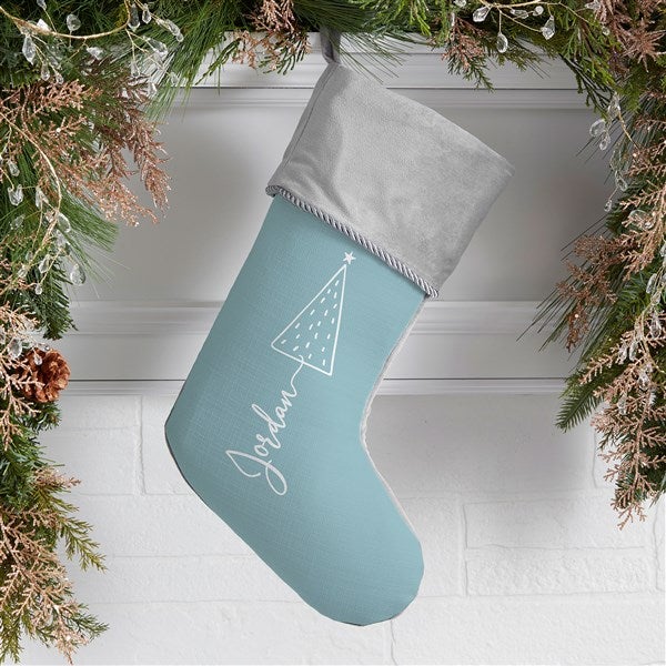 Scripted Christmas Tree Personalized Christmas Stockings - 48557