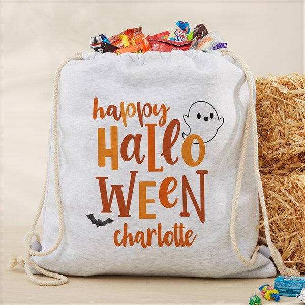 Happy Halloween Personalized Drawstring Bag  - 48629