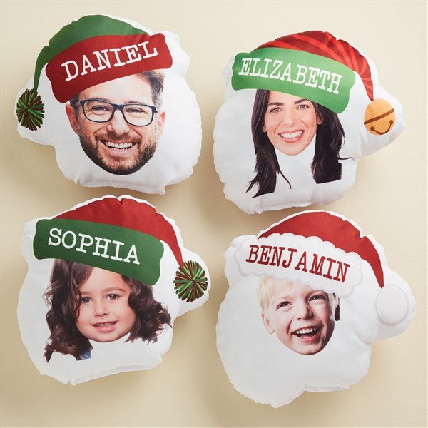 Jolly Character Personalized Christmas Photo Throw Pillow - 48665