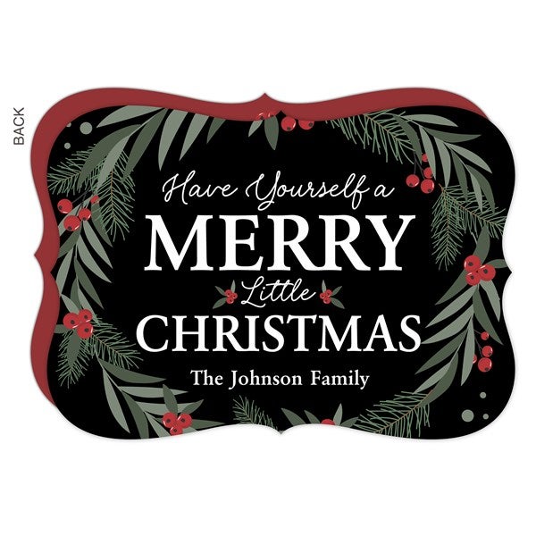 Yuletide Wreath Personalized Holiday Card - 48673