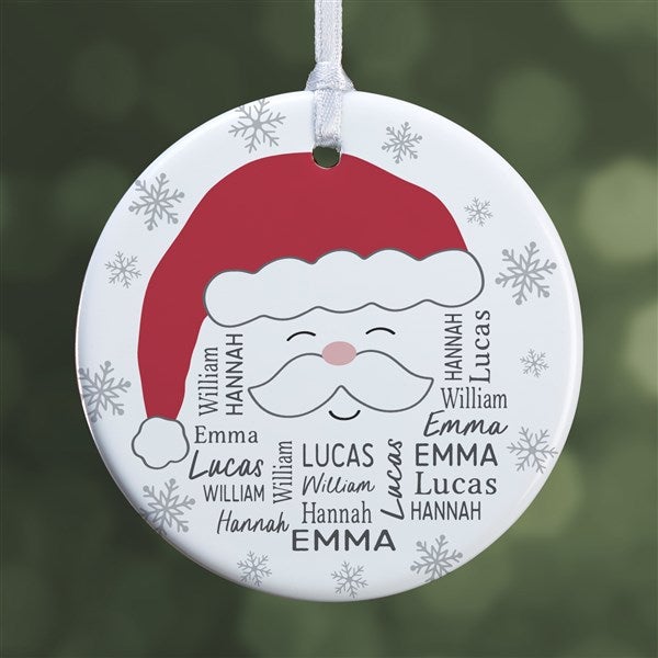 Santa Repeating Name Personalized Ornament - 48681