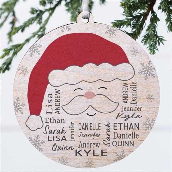 Santa Repeating Name Personalized Ornament - 48681