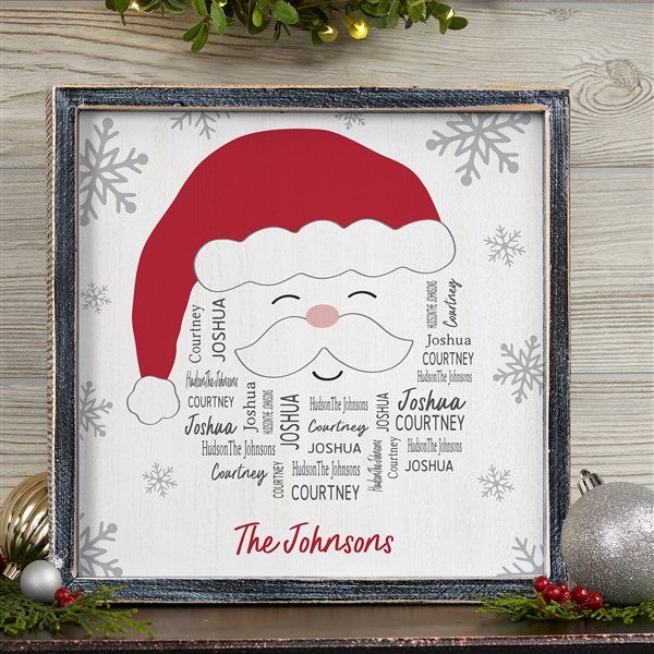 Santa Repeating Name Personalized Frame Wall Art - 48682