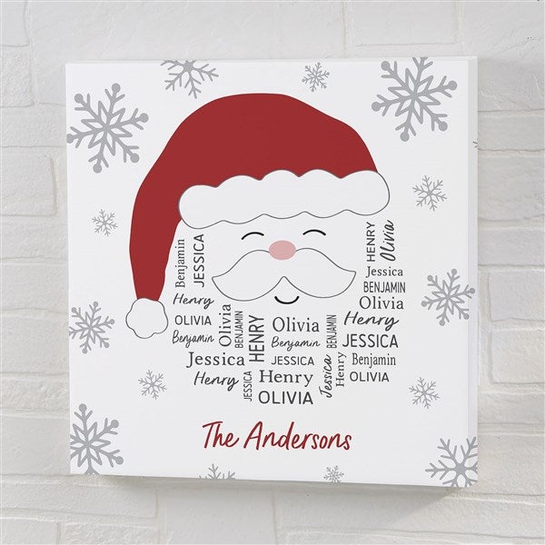 Santa Repeating Name Personalized Canvas  - 48685